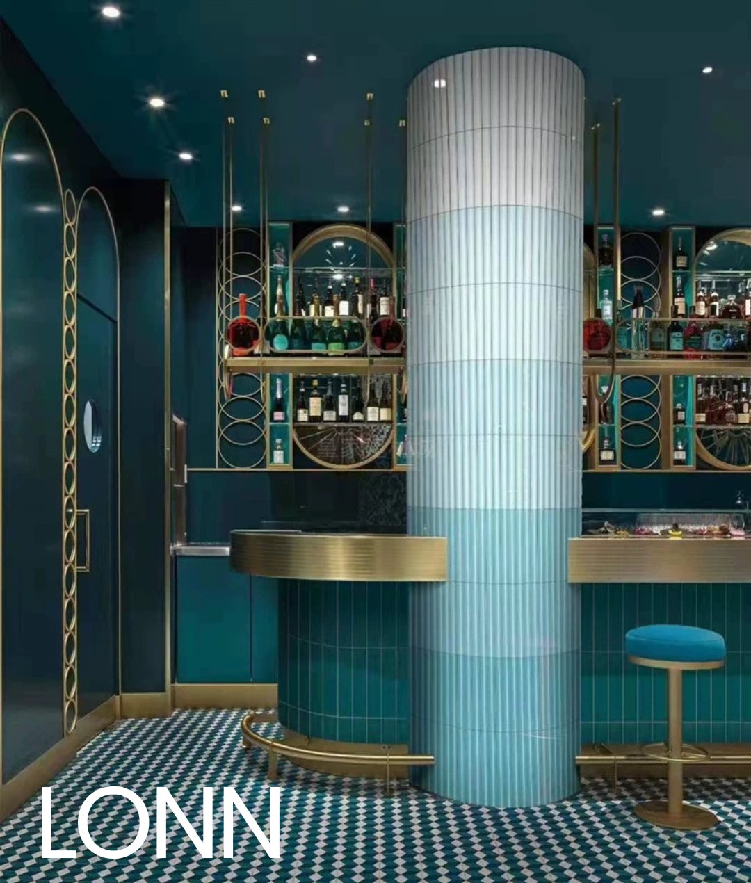 โมเสค TIMELESS TILES รุ่น LONN 29X30 ซม. สีฟ้าอ่อน LIGHT BLUE โมเสคแท่งทรงโค้งครึ่งวงกลม_4